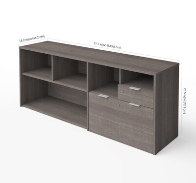 Bestar® I3 Plus Credenza in Bark Gray (160610-1147)