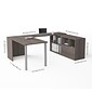 Bestar I3 Plus U-Desk with One File Drawer in Bark Gray (160862-47)