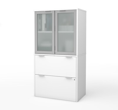 Bestar I3 Plus Lateral File with Storage Cabinet in White (160870-17)