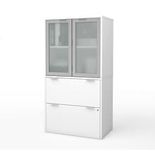 Bestar I3 Plus Lateral File with Storage Cabinet in White (160870-17)