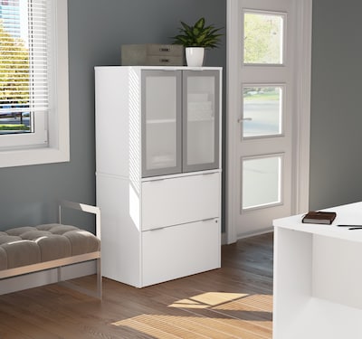 Bestar I3 Plus Lateral File with Storage Cabinet in White (160870-17)