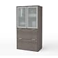 Bestar I3 Plus Lateral File with Storage Cabinet in Bark Gray (160870-47)