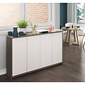 Bestar Small Space 60 Storage Unit in Bark Gray and White (16164-47)