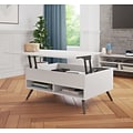Bestar Small Space Krom 37 Lift-Top Storage Coffee Table in White (17160-1117)