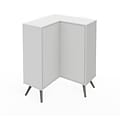 Bestar Small Space Krom Corner Storage Unit in White (17162-1117)