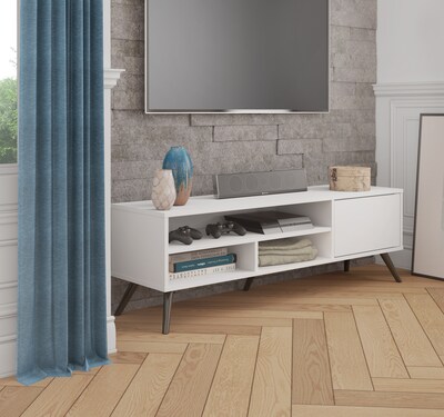Bestar Small Space Krom 53.5 TV Stand in White (17200-1117)