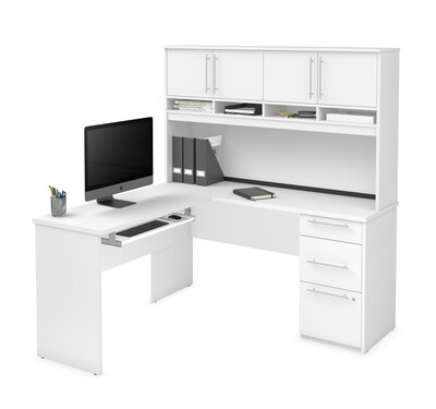 Bestar Innova Plus L-Shaped Desk in White (92421-17)