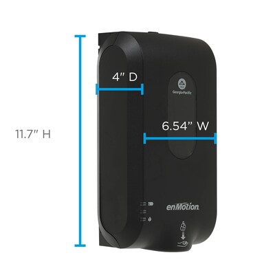 enMotion Gen2 Automatic Wall Mounted Hand Soap/Hand Sanitizer Dispenser, Black (52057)