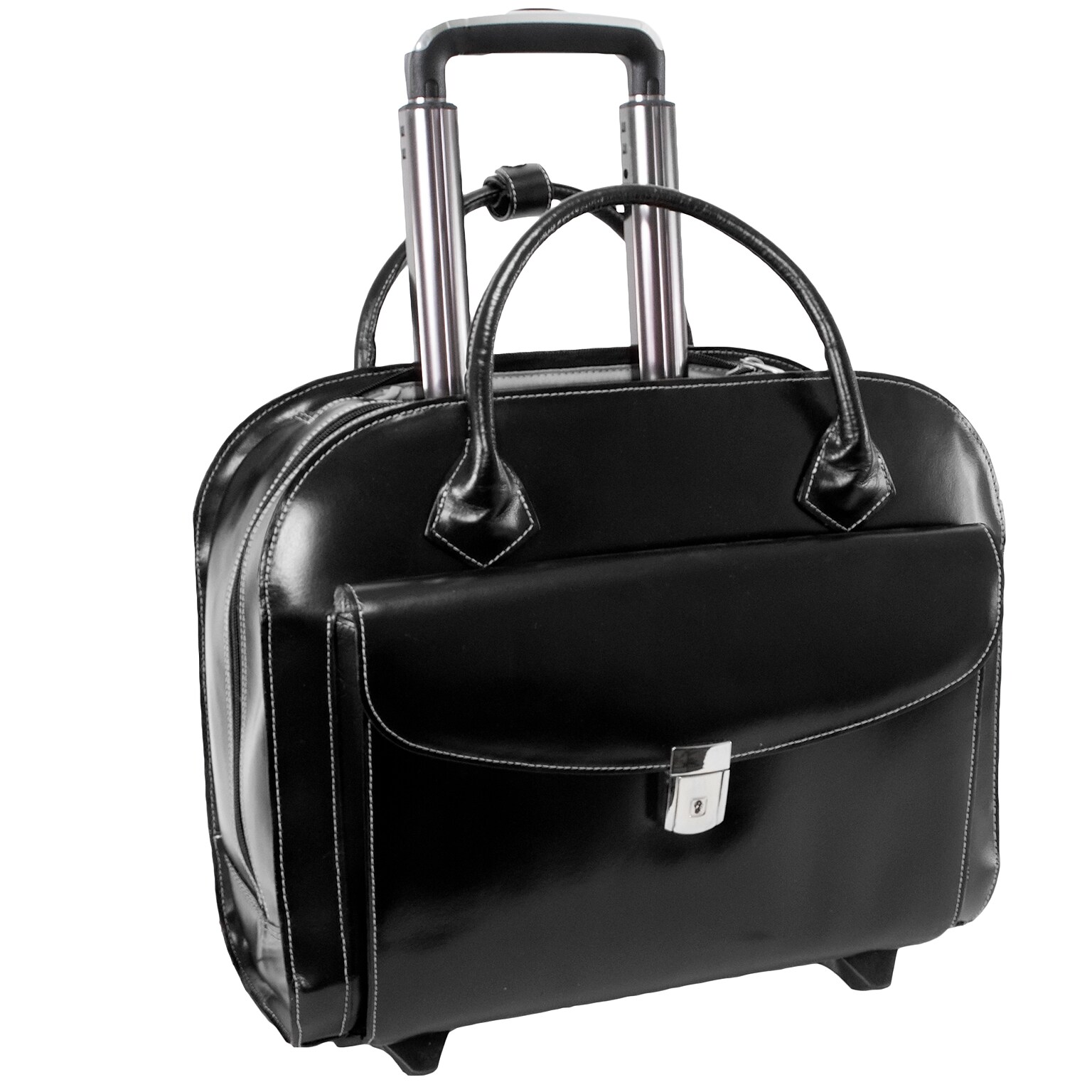 McKlein Limited Edition Laptop Briefcase, Black Leather (96145A)