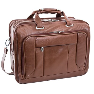 McKlein S Series, WEST TOWN, PebbleGrain Leather, Checkpoint-Friendly Detachable Wheeled Laptop Brie