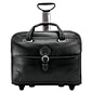 Siamod VERNAZZA, CARUGETTO, Napa Cashmere Leather, Patented Detachable -Wheeled Laptop Briefcase, Black (45295)