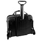 Siamod VERNAZZA, CARUGETTO, Napa Cashmere Leather, Patented Detachable -Wheeled Laptop Briefcase, Black (45295)