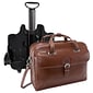 Siamod VERNAZZA, CARUGETTO, Napa Cashmere Leather, Patented Detachable -Wheeled Laptop Briefcase, Cognac (45294)