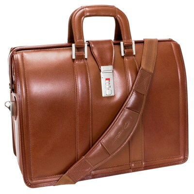 McKlein V Series Laptop Briefcase, Brown Leather (83344)