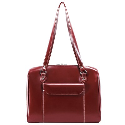 McKlein W Series, GLENVIEW, Genuine Cowhide Leather, Ladies Laptop Briefcase, Red (94746)