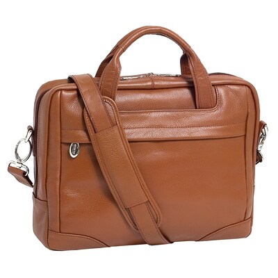 McKlein S Series Laptop Briefcase, Brown Leather (15484)