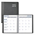 2019 Blueline® Net Zero Carbon™ 14-Month Monthly Planner, 9-1/4 x 7-1/4, Soft Black Cover (C830.81T-19)