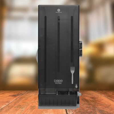 Dixie Ultra SmartStock Series-O Classic Fork Dispenser by GP PRO, Translucent Black (SSFD120)