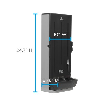 Dixie Ultra SmartStock Series-O Classic Fork Dispenser by GP PRO, Translucent Black (SSFD120)