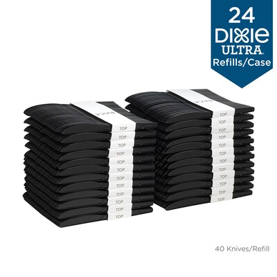 Dixie Ultra SmartStock Series-O Plastic Knife Refills, Medium-Weight, Black, 960/Carton (SSK51)