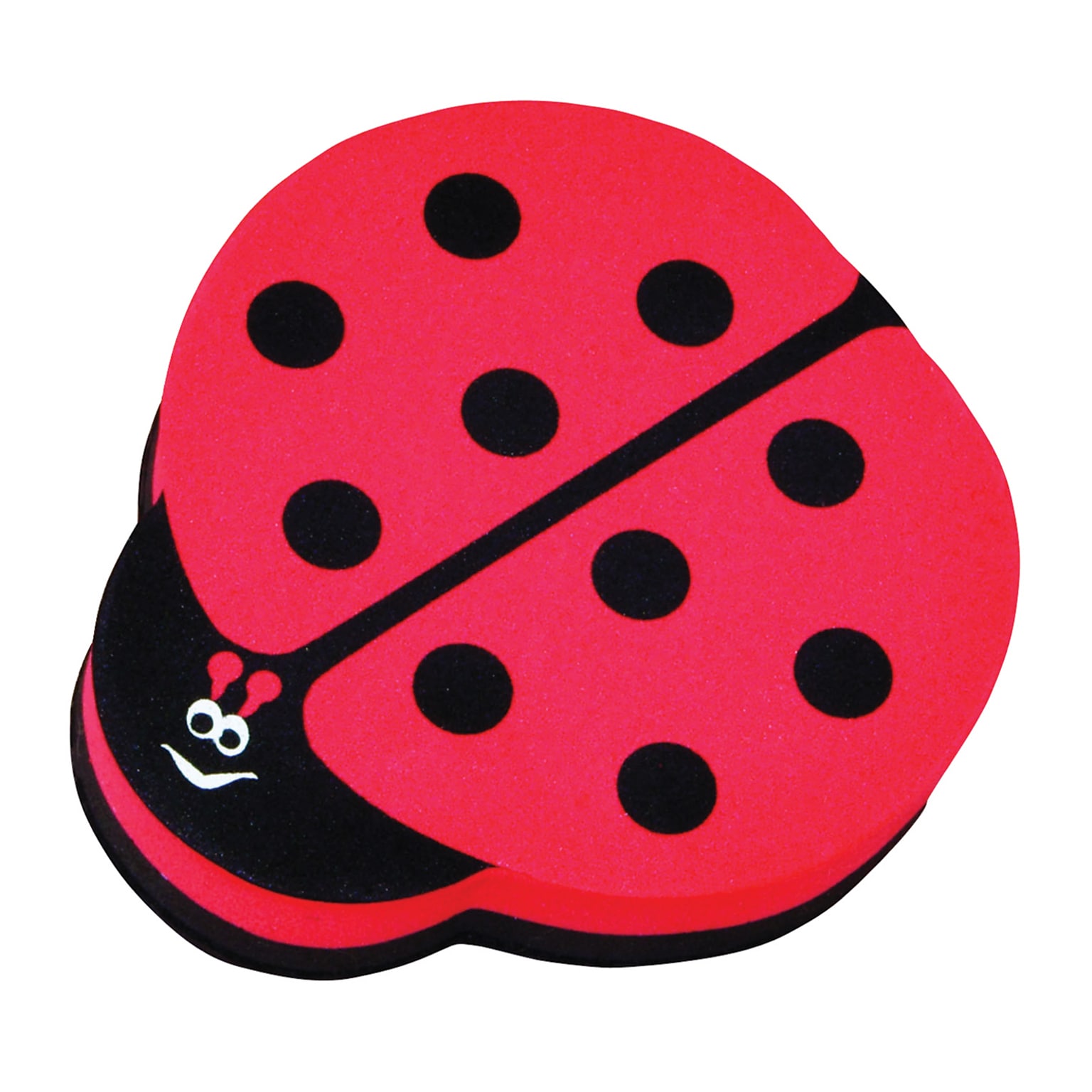 Ashley® Magnetic Whiteboard Eraser, Red Ladybug, 6 EA/BD