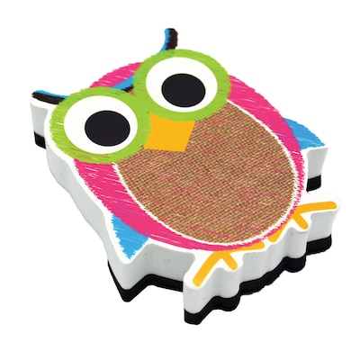 Magnetic Whiteboard Erasers, Burlap Scribble Owl