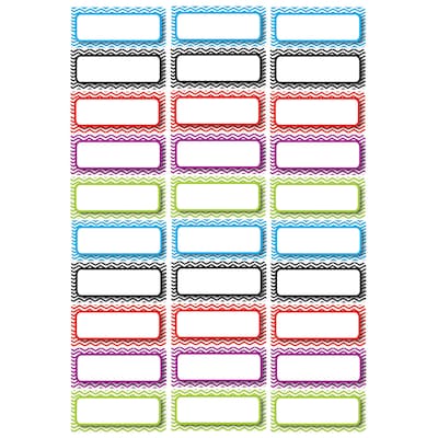 Magnetic Labels, Assorted Color Chevron