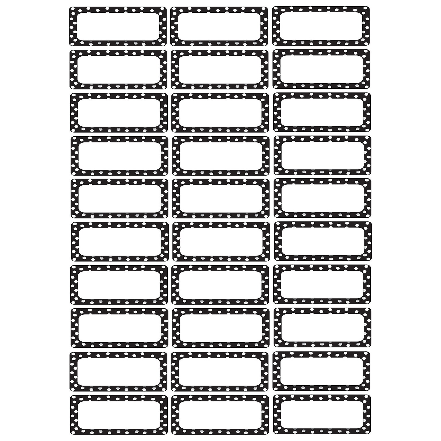 Magnetic Labels, B/W Dots