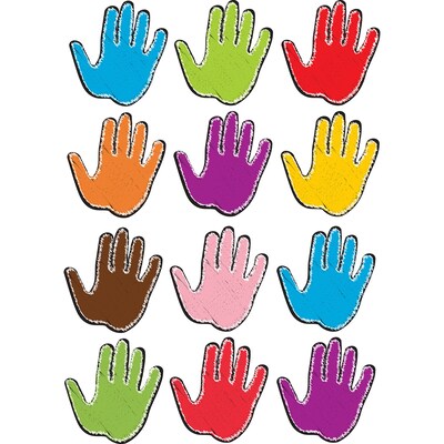 Die-Cut Magnet Scribble Handprints 12/pk, Assorted Colors 8.5 x 11 (ASH10094)