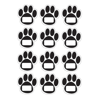 Ashley® Die-Cut Magnetic Nameplates, Black Paws