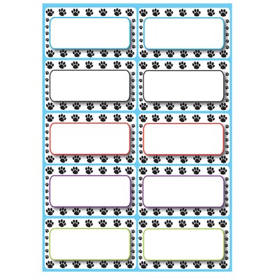 Ashley® Die-Cut Magnetic Nameplates, Black Paw