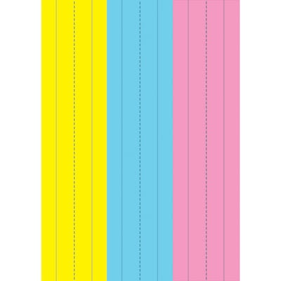 Ashley Productions 2.75 x 11 Die-Cut Magnetic Sentence Strips, Pink/Blue/Yellow (ASH10129)