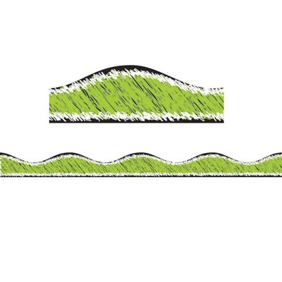 Ashley Productions Magnetic Border, Lime Scribble Chalk (15 x 2.5)