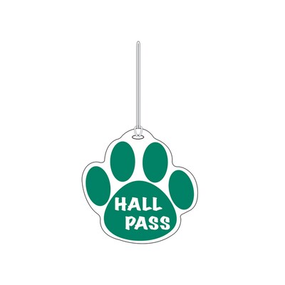 Green Paw Hall Pass, 4 x 4