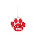 Red Paw Hall Pass, 4 x 4