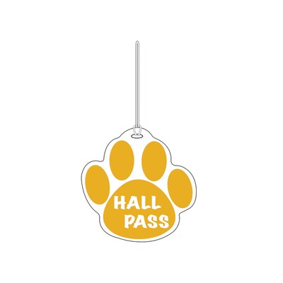 Gold Paw Hall Pass, 4 x 4