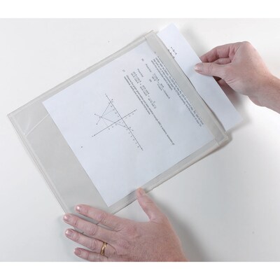 Ashley® Clear Self-Adhesive Document Pocket, 9-1/2"(H) x 12"(W) 12 Pack/3 Bundle (ASH10405)