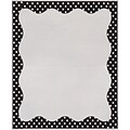 Clear View Self-Adhesive Library Pockets, 3 1/2 x 5, Clear with B/W Dots Border