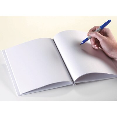 Ashley® Hardcover Blank Journal, White, 11"(H) x 8-1/2"(W) (ASH10705)