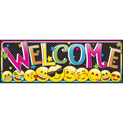 Ashley Productions 6 x 17 Magnetic Emoji Welcome Banner (ASH11310)