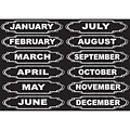 Ashley Productions Die-Cut Magnets, Chalkboard Calendar Months, 12/Pack (ASH19005)