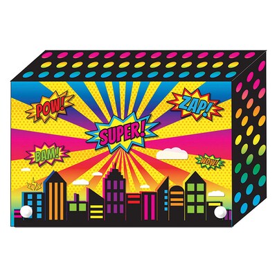 Super City Index Card Boxes 3x5IN Decorated Poly, 6/set (ASH90300)