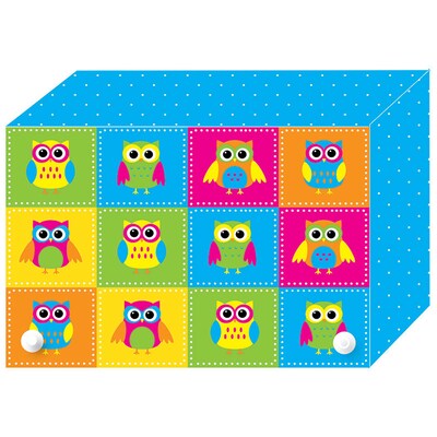 Color Owls Index Card Boxes 4x6IN Decorated Poly, 6/set(ASH90402)