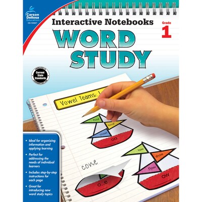 Carson-Dellosa Interactive Notebooks: Word Study Resource Book, Grade 1 (CD-104947)