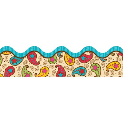 Carson-Dellosa Scalloped Borders, Paisley Power