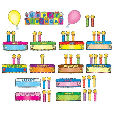 Birthday Cakes Mini Bulletin Board Set