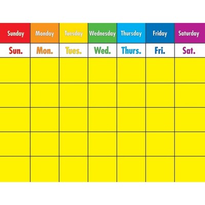Colorful Calendar Chartlet (CD-114095)