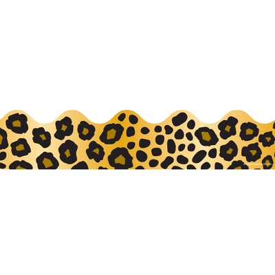 Leopard Print Scalloped Border