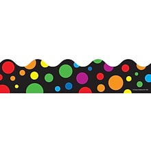 Big Rainbow Dots Scalloped Border