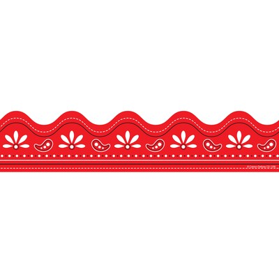 Red Bandana Scalloped Border